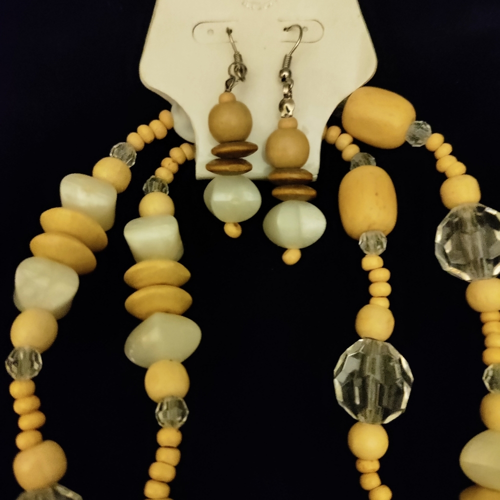 🔥NWT! EARRINGS & MATCHING LONG 2 STRAND NECKLACE! WILL GIFTWRAP